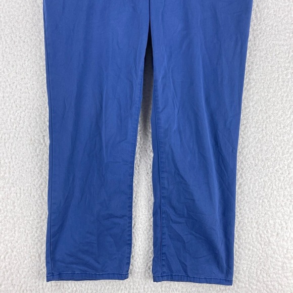 Talbots Blue Curvy Straight Leg Chino Pants Womens‎ Mid-Rise Flat Front Size 6 - Picture 3 of 13